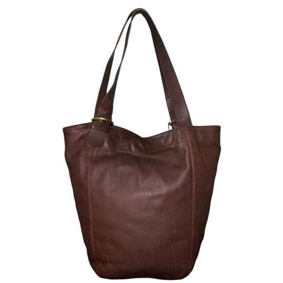 Vintage COACH Waverly XL Leather Tote Bag Brown Mahogany - Picture 2 of 15